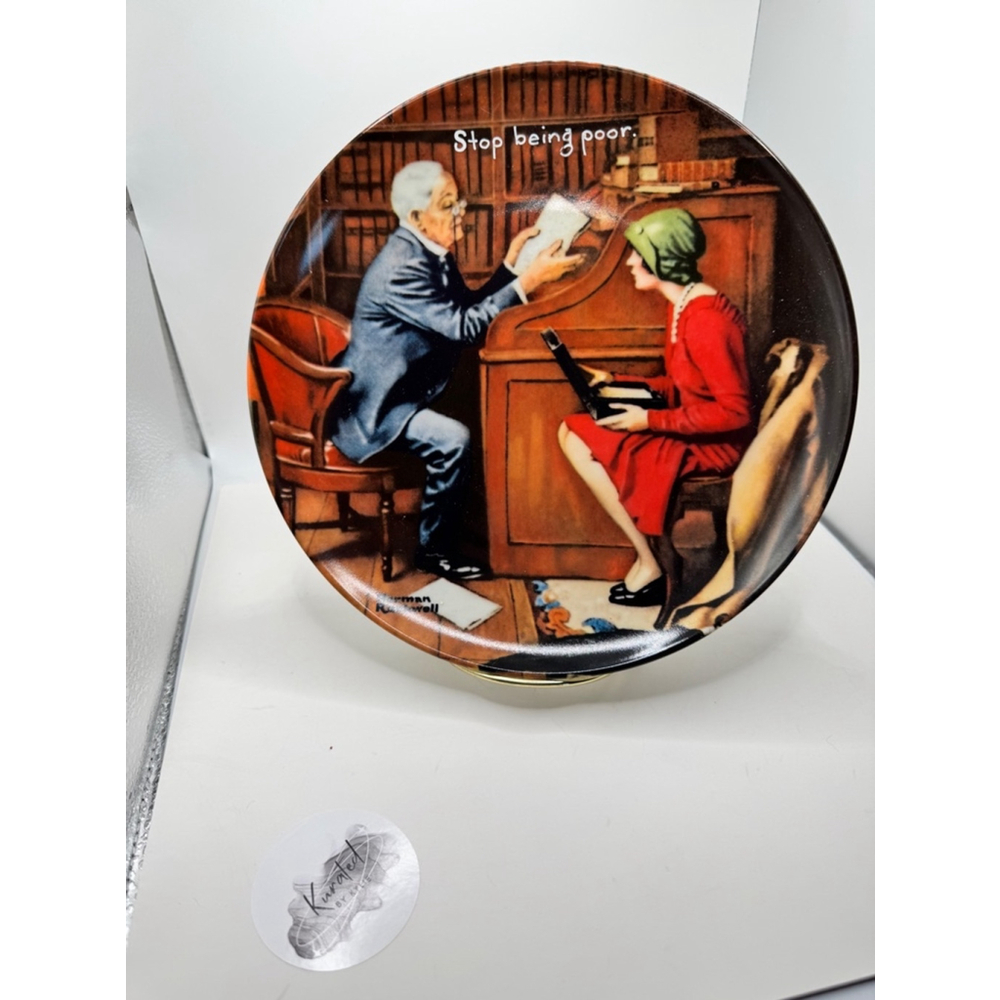 Stop Being Poor Decorative Plate
